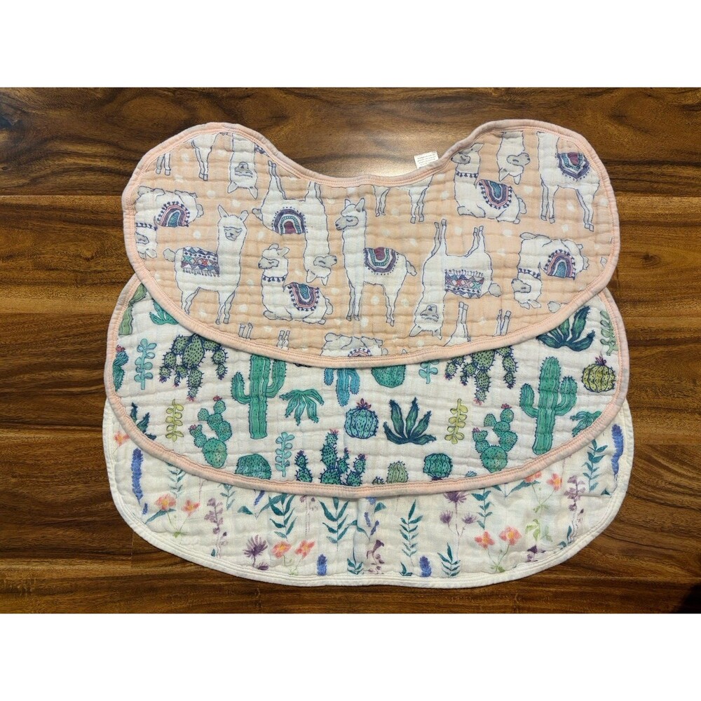 Aden & Anaïs Burpy Bibs, Reversible, Llamas, Cactus and Floral